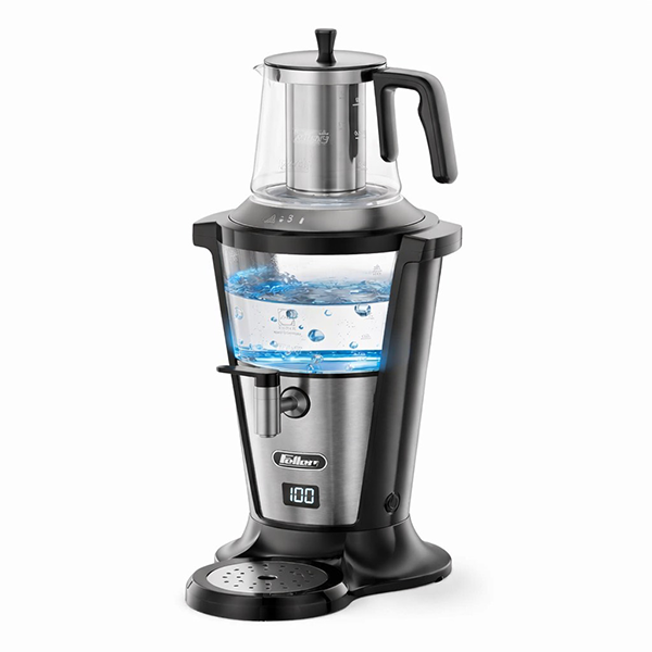 سماور برقی فلر Feller مدل TS390 BK با شیشه Schott آلمان - ظرفیت ۳ لیتر